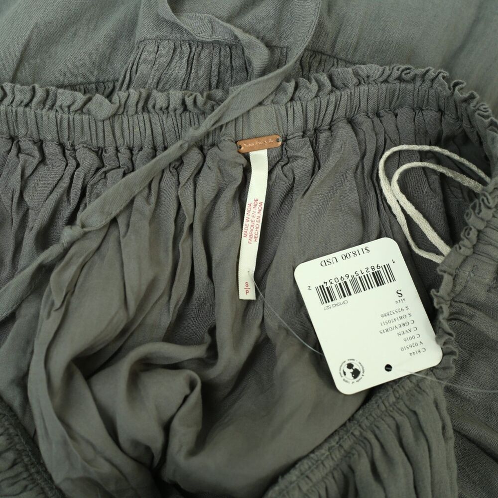 NWT Free People Olive Green Tiered Maxi Dress - Picture 9 of 9